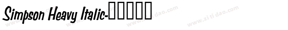 Simpson Heavy Italic字体转换